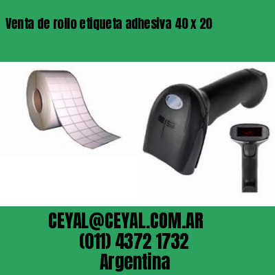 Venta de rollo etiqueta adhesiva 40 x 20
