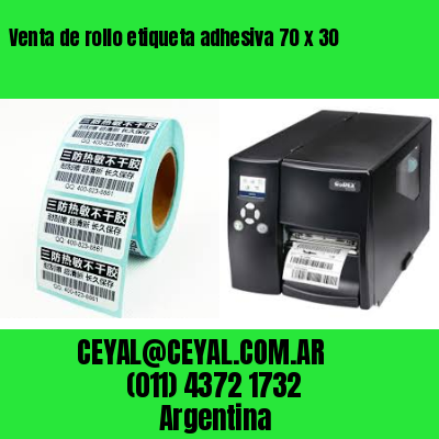 Venta de rollo etiqueta adhesiva 70 x 30