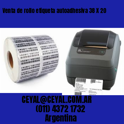 Venta de rollo etiqueta autoadhesiva 38 X 20