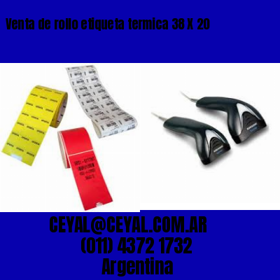 Venta de rollo etiqueta termica 38 X 20