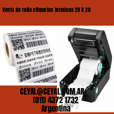 Venta de rollo etiquetas termicas 29 X 20