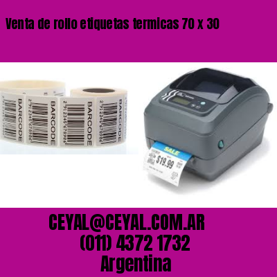 Venta de rollo etiquetas termicas 70 x 30