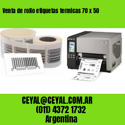 Venta de rollo etiquetas termicas 70 x 50