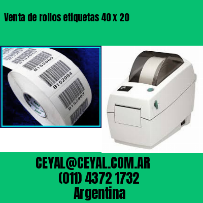 Venta de rollos etiquetas 40 x 20