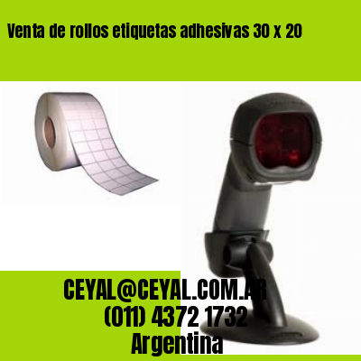 Venta de rollos etiquetas adhesivas 30 x 20