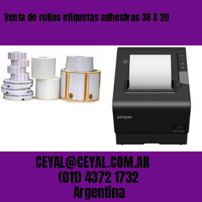 Venta de rollos etiquetas adhesivas 38 X 20