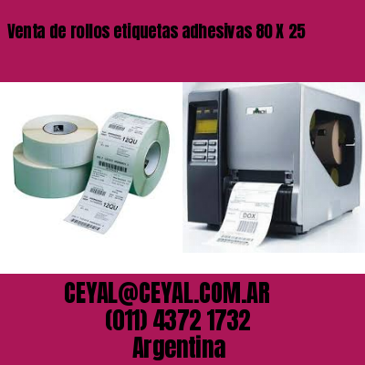 Venta de rollos etiquetas adhesivas 80 X 25