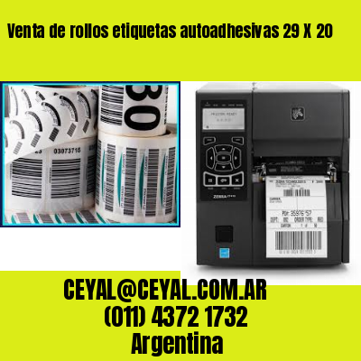Venta de rollos etiquetas autoadhesivas 29 X 20
