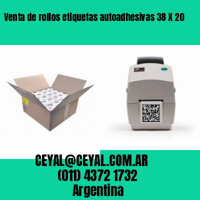 Venta de rollos etiquetas autoadhesivas 38 X 20