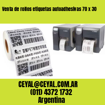 Venta de rollos etiquetas autoadhesivas 70 x 30
