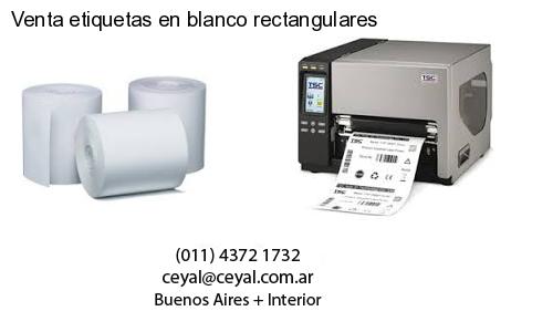 Venta etiquetas en blanco rectangulares