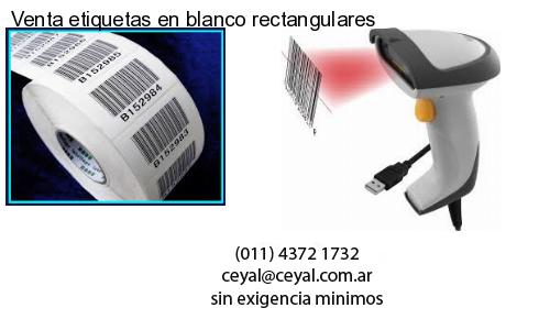 Venta etiquetas en blanco rectangulares