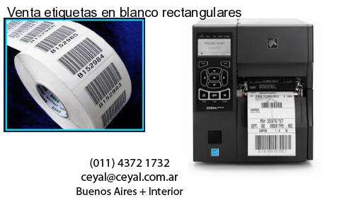 Venta etiquetas en blanco rectangulares