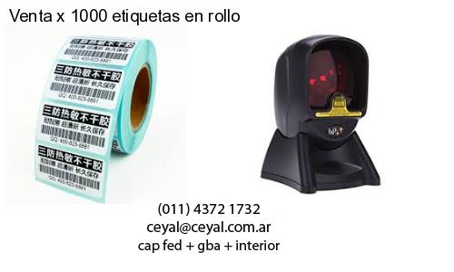 Venta x 1000 etiquetas en rollo