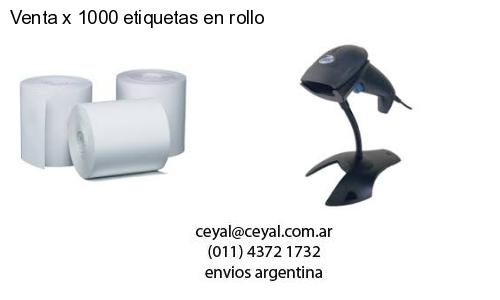 Venta x 1000 etiquetas en rollo
