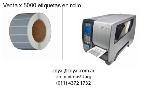 Venta x 5000 etiquetas en rollo