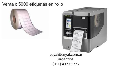 Venta x 5000 etiquetas en rollo