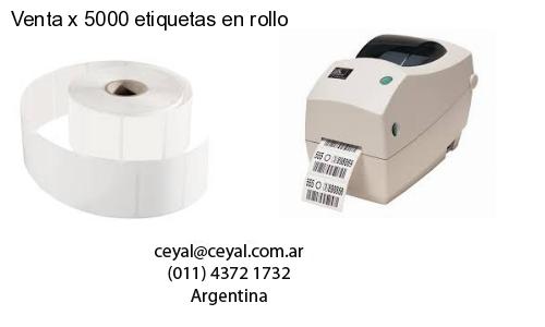 Venta x 5000 etiquetas en rollo