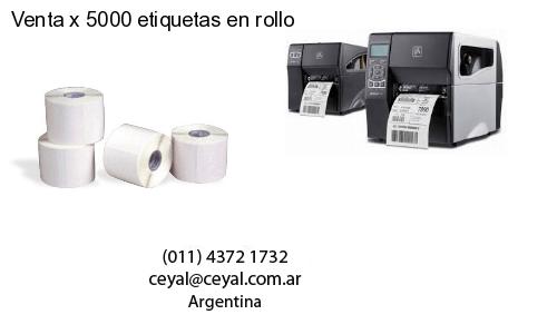 Venta x 5000 etiquetas en rollo