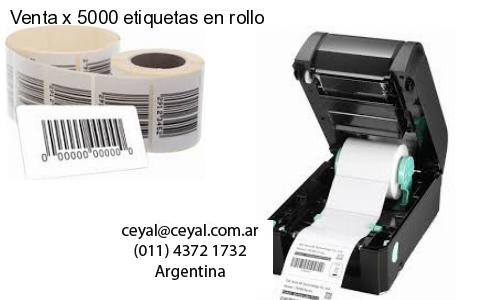 Venta x 5000 etiquetas en rollo