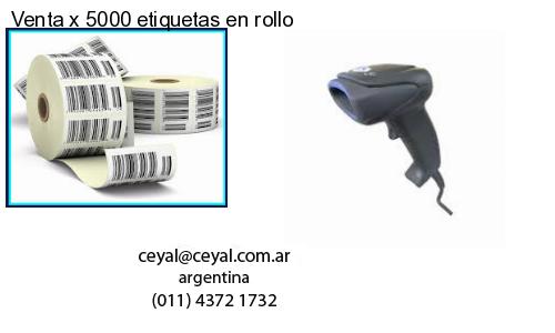 Venta x 5000 etiquetas en rollo