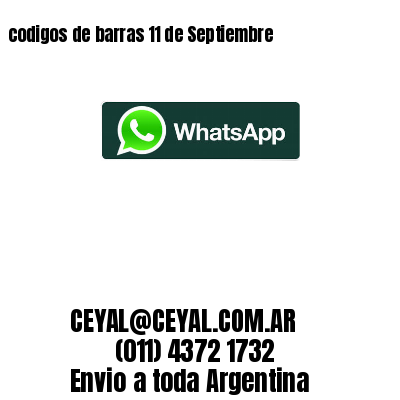 codigos de barras 11 de Septiembre