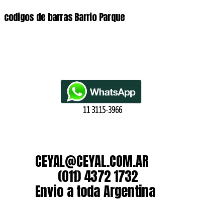codigos de barras Barrio Parque