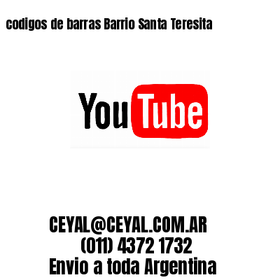 codigos de barras Barrio Santa Teresita