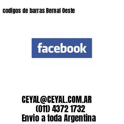 codigos de barras Bernal Oeste
