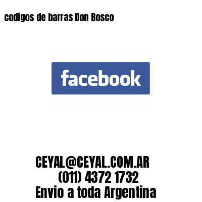 codigos de barras Don Bosco