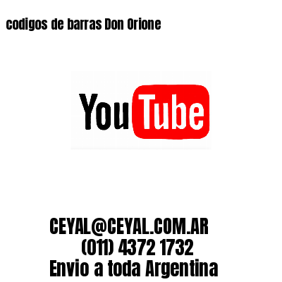 codigos de barras Don Orione