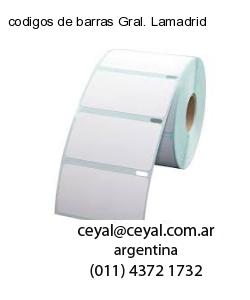 codigos de barras Gral. Lamadrid