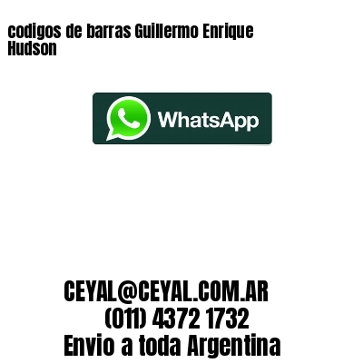 codigos de barras Guillermo Enrique Hudson
