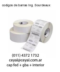 codigos de barras Ing. Sourdeaux