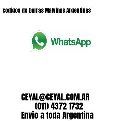 codigos de barras Malvinas Argentinas