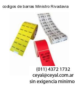 codigos de barras Ministro Rivadavia