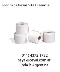 codigos de barras Villa Diamante