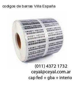 codigos de barras Villa España