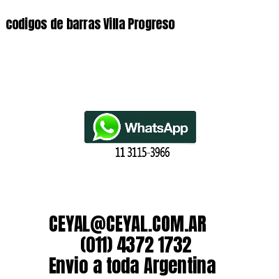codigos de barras Villa Progreso