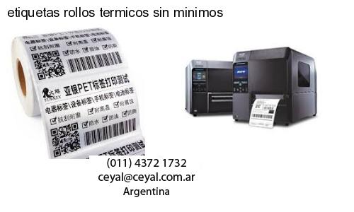 etiquetas rollos termicos sin minimos