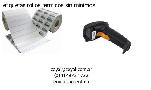 etiquetas rollos termicos sin minimos