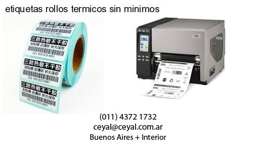etiquetas rollos termicos sin minimos