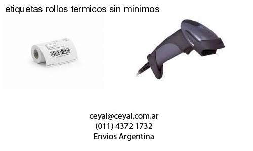 etiquetas rollos termicos sin minimos