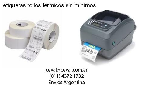 etiquetas rollos termicos sin minimos
