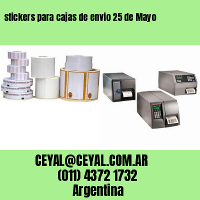 stickers para cajas de envio 25 de Mayo