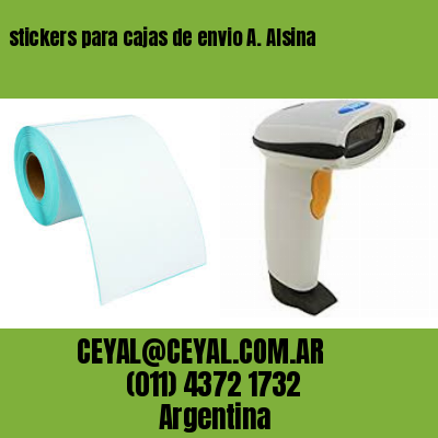 stickers para cajas de envio A. Alsina