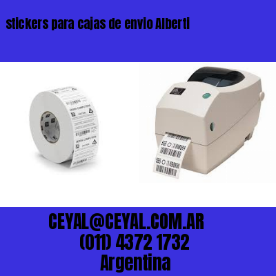 stickers para cajas de envio Alberti