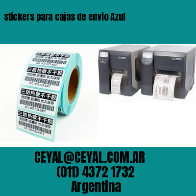 stickers para cajas de envio Azul