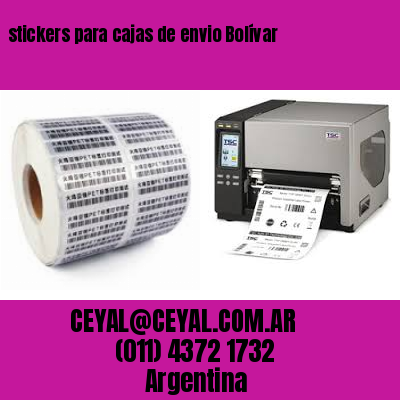 stickers para cajas de envio Bolívar