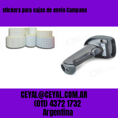 stickers para cajas de envio Campana